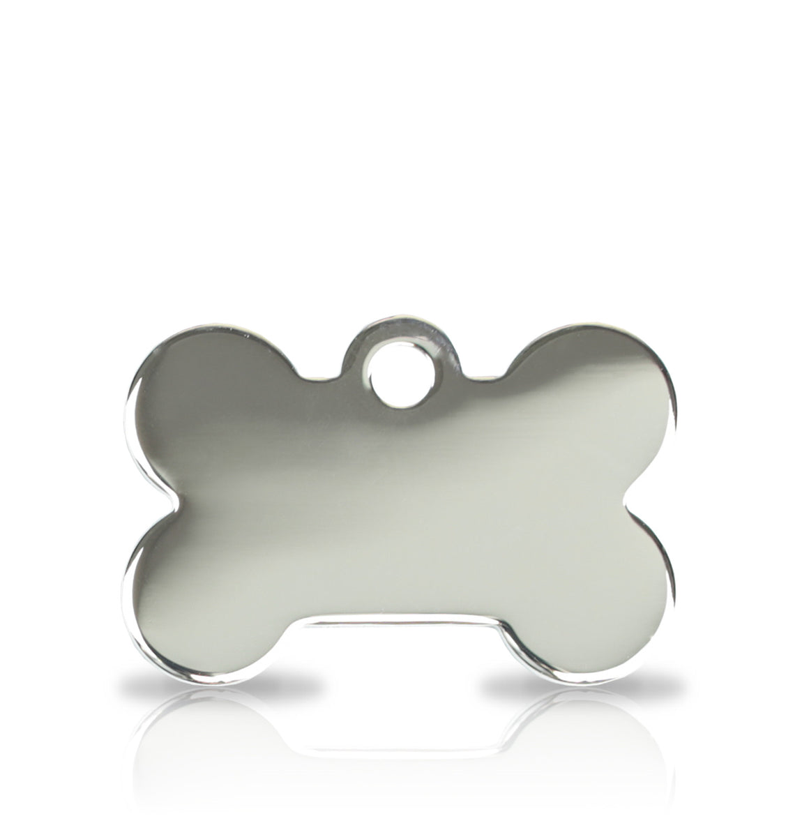 TaggIT Prestige Small Bone Silver iMarc Engraving Dog Tag