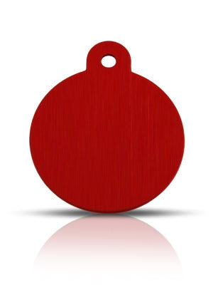TaggIT Classic Large Disc Red Dog Tag iMarc Tag