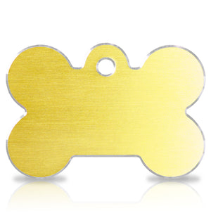 TaggIT Hi-Line Large Bone Gold Aluminum iMarc Pet Tag 