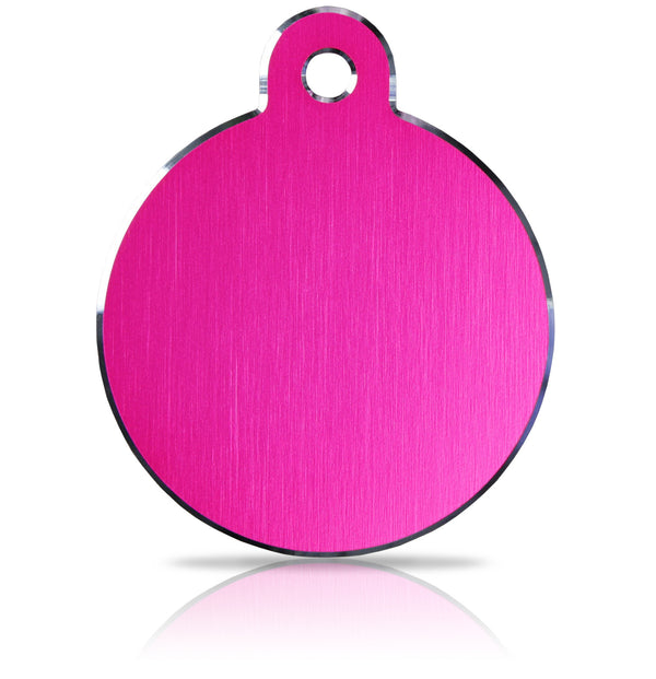 TaggIT Engraving Hi-Line Pink Large Disc Aluminium iMarc Pet Tag