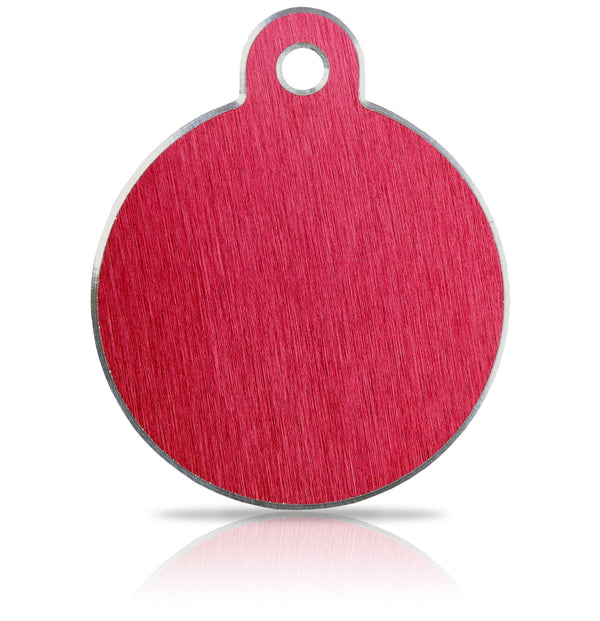 TaggIT Engraving Hi-Line Red Large Disc Aluminium iMarc Pet Tag