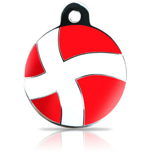TaggIT Patriot Danish Large Disc Flag iMarc Pet ID Tag