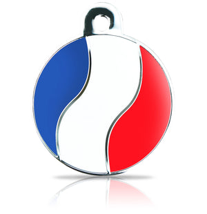 TaggIT Patriot Large Disc French iMarc Pet ID Tag