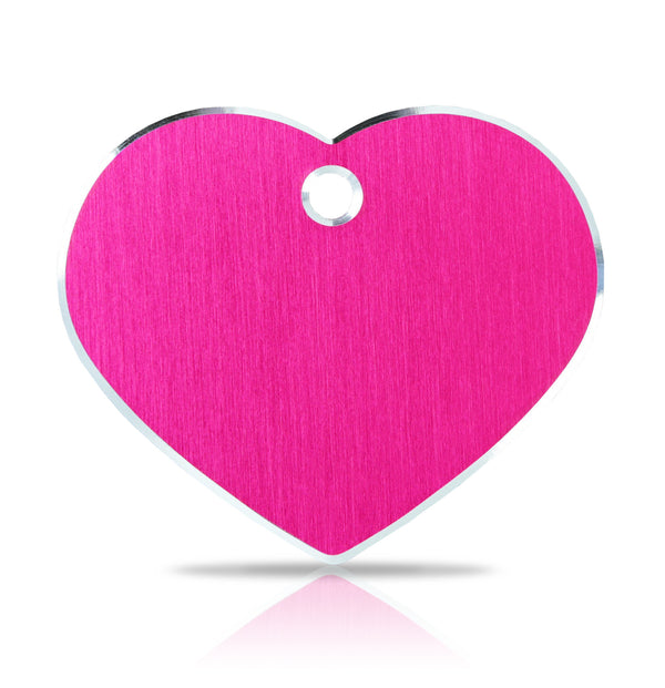TaggIT Engraving Hi-Line Pink Large Heart Aluminium iMarc Pet Tag
