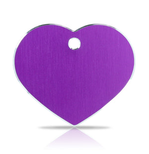 TaggIT Hi-Line Large Heart Purple Aluminium iMARC Pet Tag
