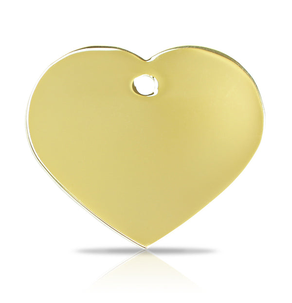 TaggIT Engraving Prestige Gold Large Heart imarc Pet ID Tag