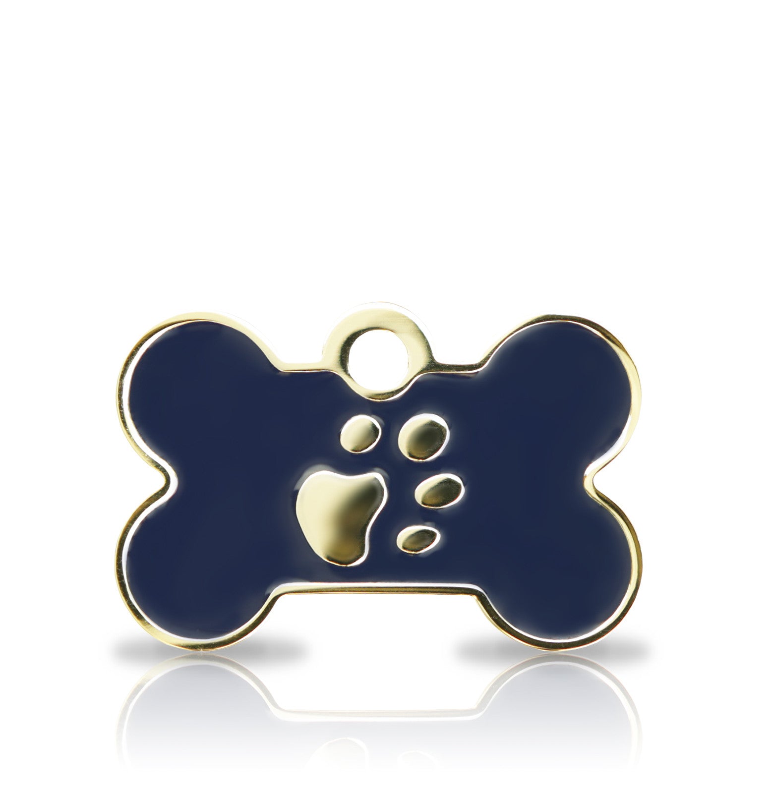 Taggit TaggIT Engraving Elegance Blue & Gold Small Bone iMarc Dog Tag