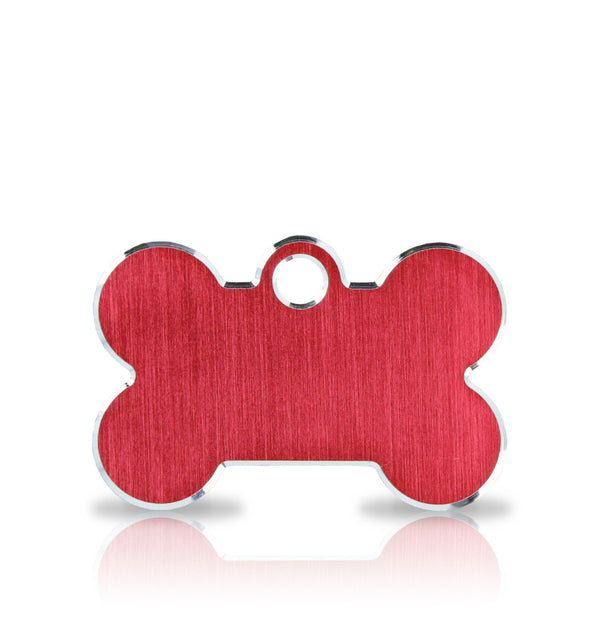 Taggit TaggIT Engraving Hi-Line Red Small Bone Aluminium iMarc Dog ID Tag