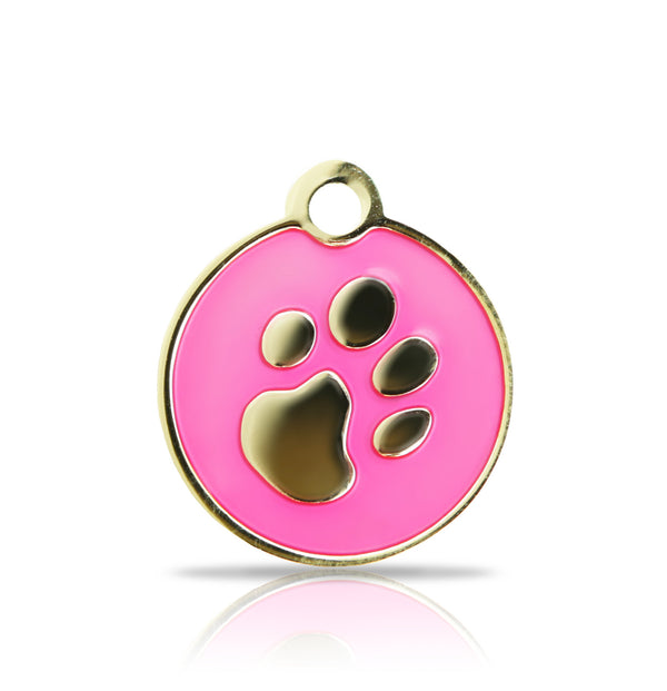 TaggIT Engraving Elegance Pink & Gold Small Disc Pet Tag iMarc Tag