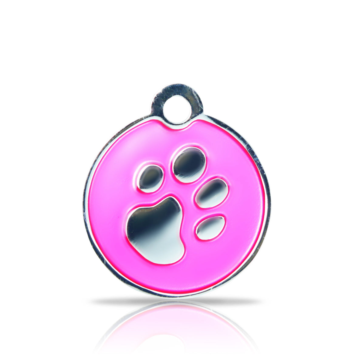TaggIT Elegance Small Disc Pink & Silver iMarc Pet Tag
