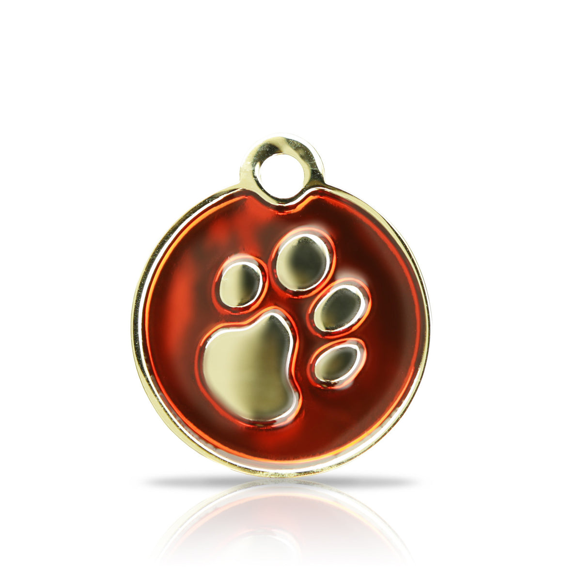 TaggIT Elegance Small Disc Red & Gold iMarc Pet Tag