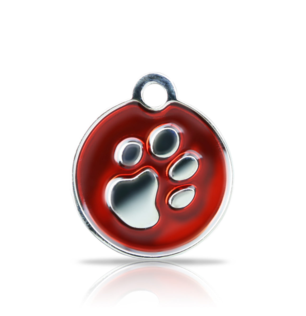 TaggIT Elegance Small Disc Red & Silver iMarc Pet Tag