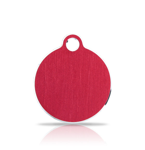 TaggIT Engraving Hi-Line Red Small Disc Aluminium iMarc Pet ID Tag
