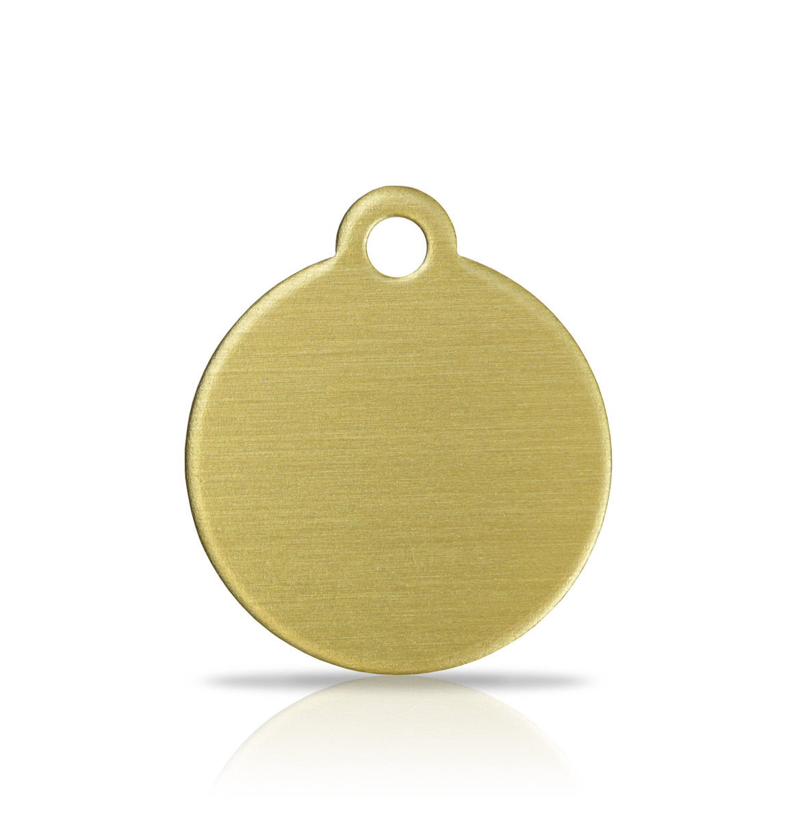 Round Pet ID Tags in Solid Brass