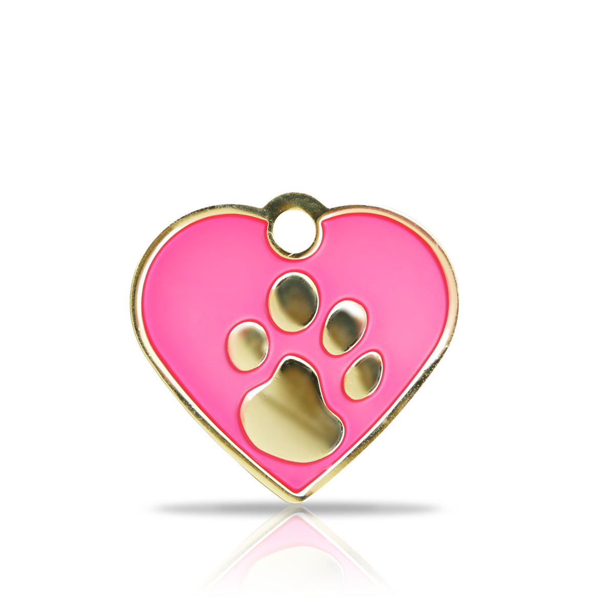 TaggIT Elegance Small Heart Pink & Gold iMarc Engraving Tag