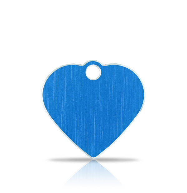 TaggIT Engraving Hi-Line Aluminium Blue Small Heart iMarc Pet ID Tag