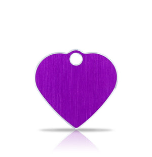 TaggIT Hi-Line Aluminium Purple Small Heart iMarc Pet ID Tag